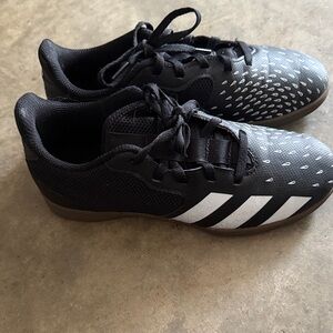 Adidas Predator Kids Black and White Sneakers- indoor soccer